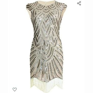 1920s Flapper Fringe Dress